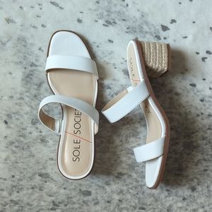 White Heeled Sandals